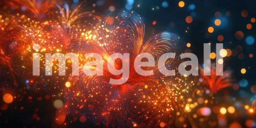 Cosmic Blooms: Ethereal Flowers of Light Dance in the Interstellar Void.