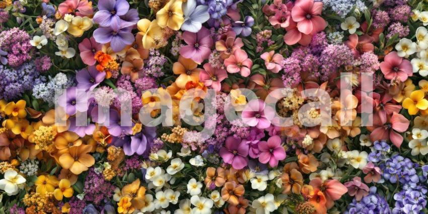 A Tapestry of Blooms: A Bountiful Garden of Vibrant Flowers in Full Bloom.