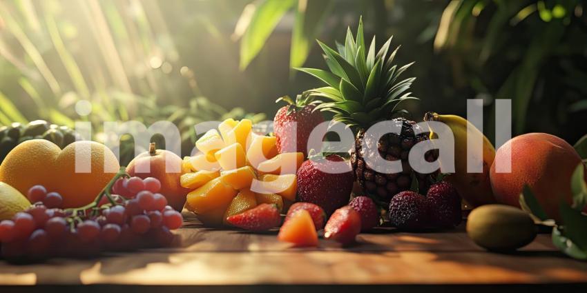 A Vibrant Display of Fresh Produce Awaits on a Kitchen Counter, Ready for Culinary Inspiration.