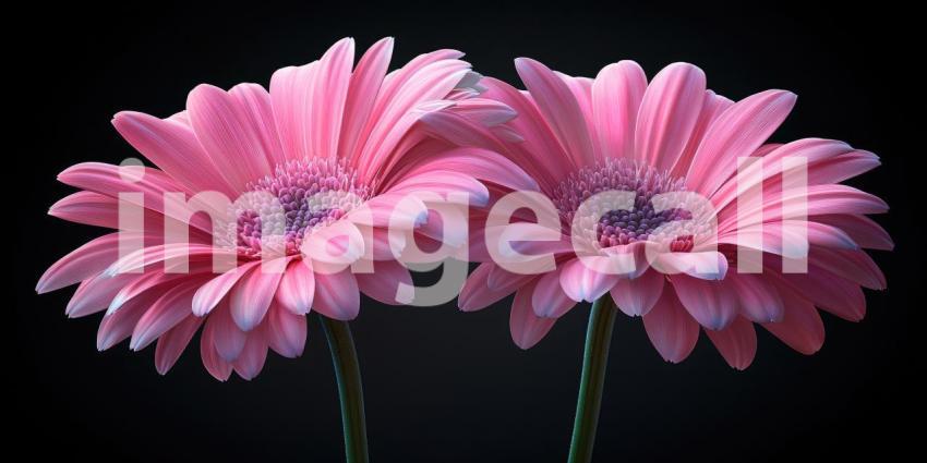 Ethereal Bloom: A Delicate Gerbera Daisy Shimmers with Golden Light
