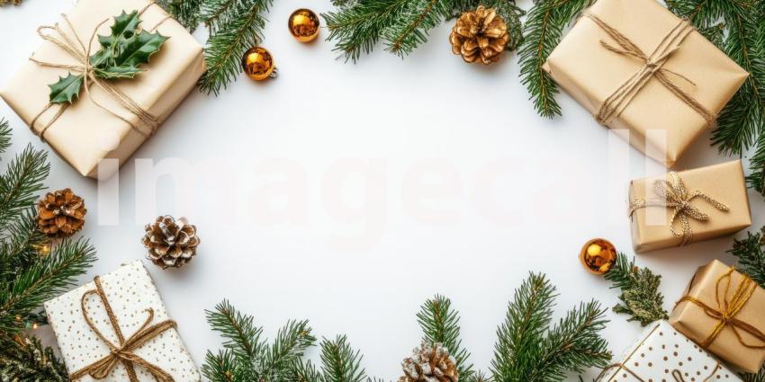 Gifts of Joy: Elegantly Wrapped Presents Bathed in Sunlight