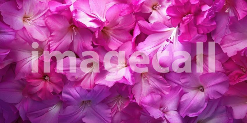 A Field of Dreams: A Vibrant Garden of Gladiolus Blossoms at Sunset