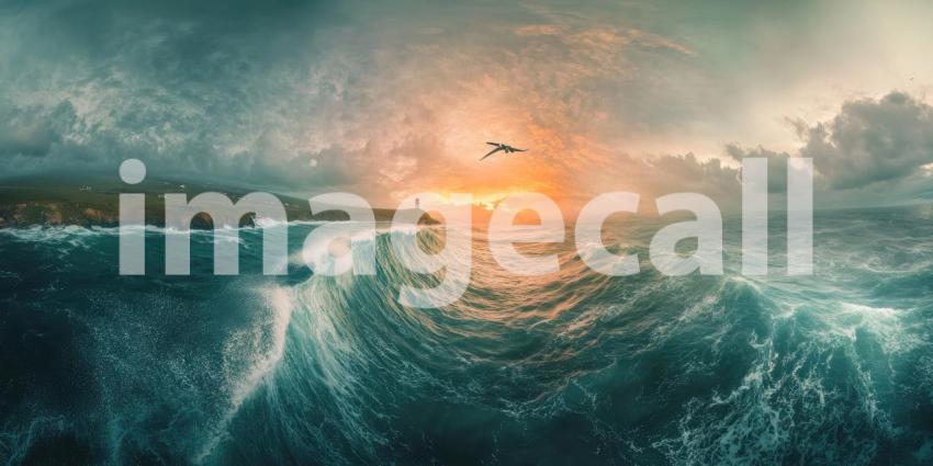 Guardian of the Coast: A Lone Lighthouse Stands Tall Against a Misty Sea