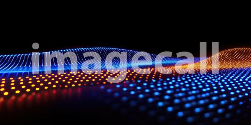 Digital Topography: A Wavy Landscape of Illuminated Dots