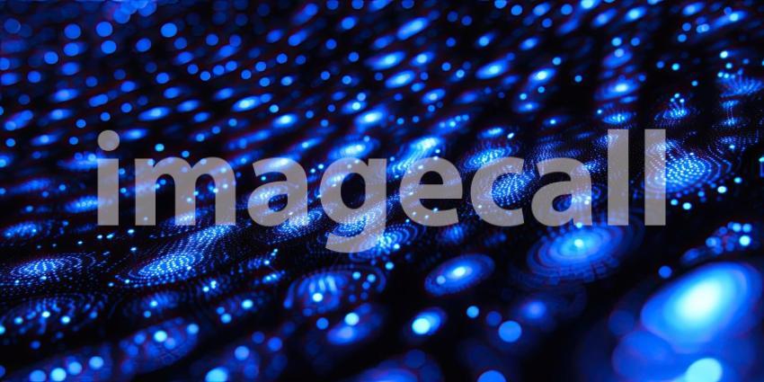 Digital Rain: A Cascade of Blue Light Trails Across the Cosmic Canvas