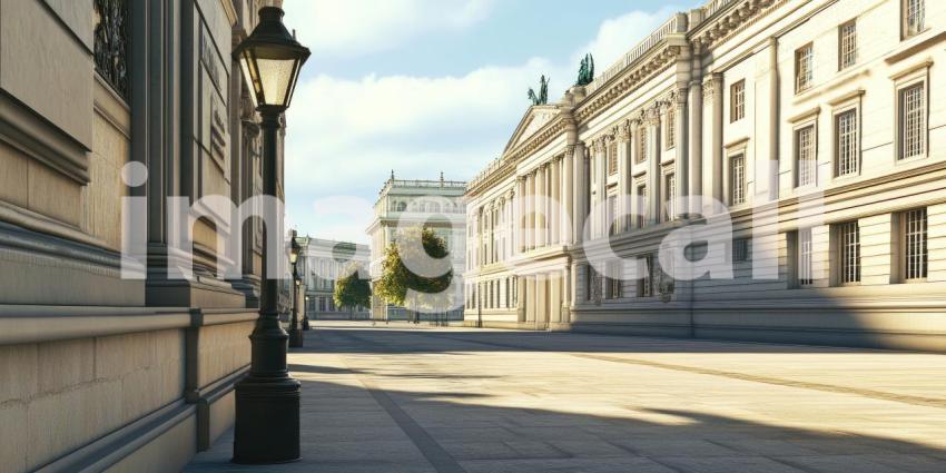 Neoclassical Grandeur: A Historic Government Building in the City Center