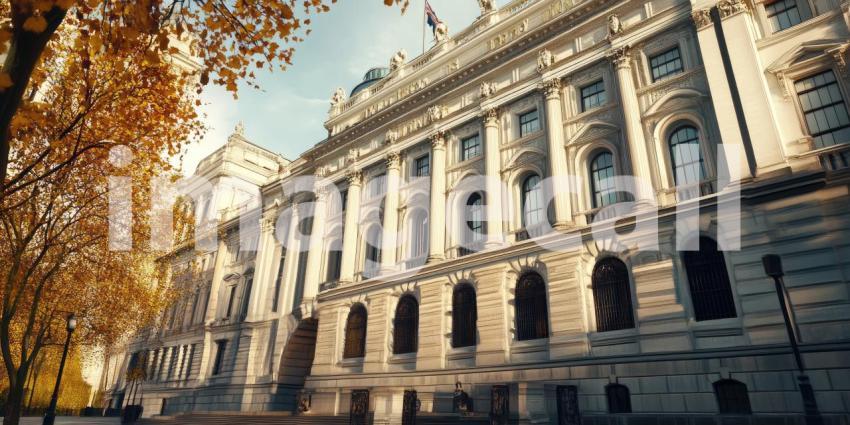 Neoclassical Grandeur: A Historic Government Building in the City Center