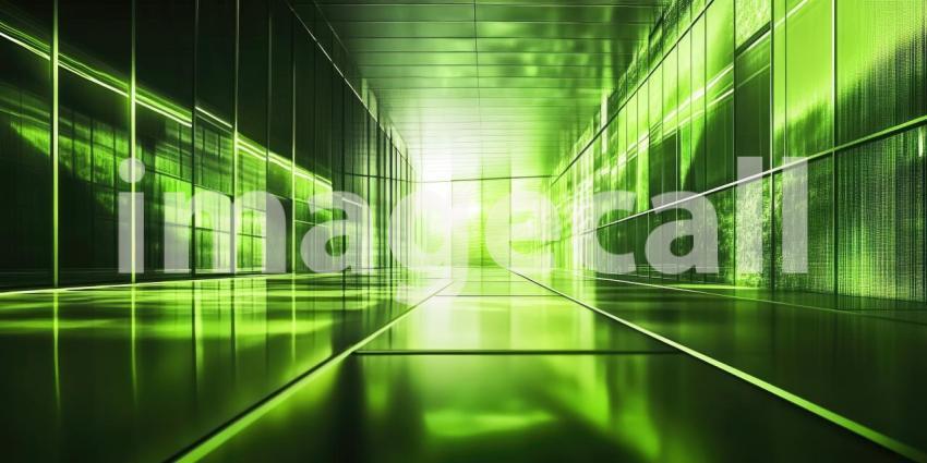 Urban Oasis: Skyscrapers Merge with Lush Greenery, Embracing Sustainability