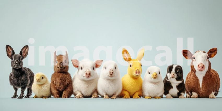 A Winter Wonderland of Baby Animals: A Diverse Group of Adorable Creatures Posing in the Snow