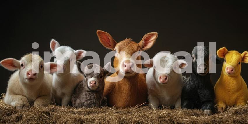 A Winter Wonderland of Baby Animals: A Diverse Group of Adorable Creatures Posing in the Snow