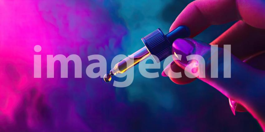 Administering Medicine: Close-Up of a Dog Receiving Liquid from a Dropper Outdoors