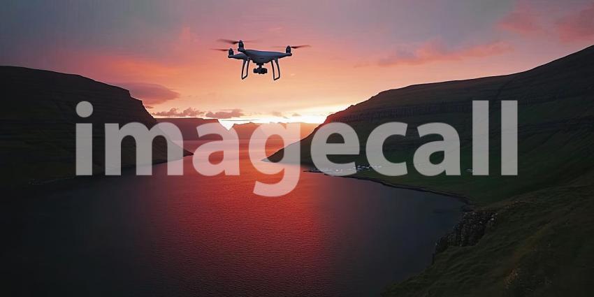 Sunset Symphony: A fiery sky paints its reflection on a tranquil lake, creating a breathtaking symphony of color and light.