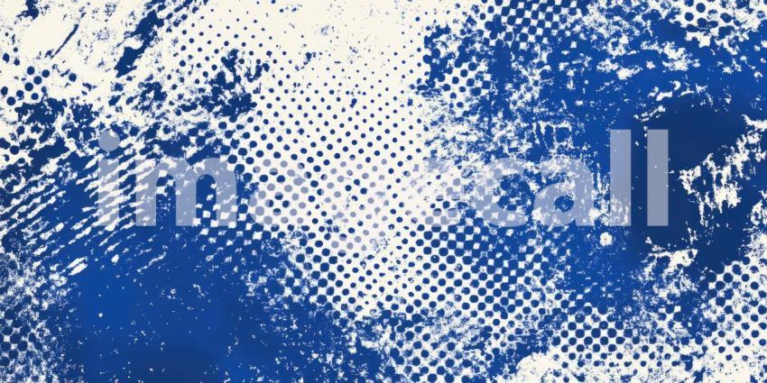 Abstract Blue Texture: A Canvas of Dots and Distressed Hues