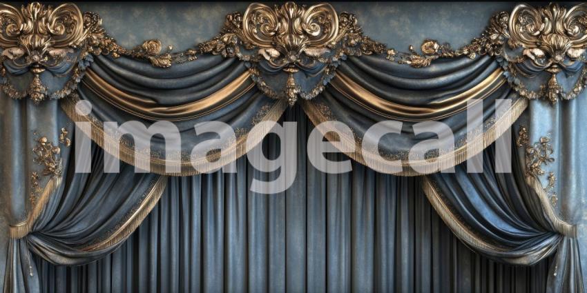 Curtain Call: A Grand Stage Awaits, Draped in Velvet and Bathed in a Soft Glow, Ready for the Magic to Begin.