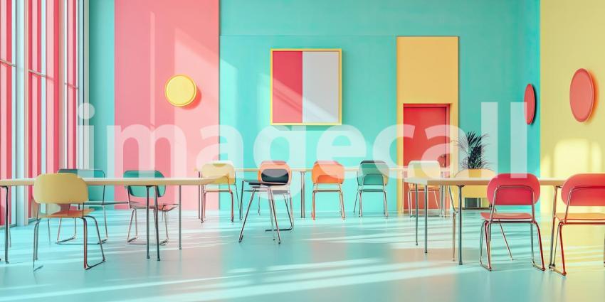 Awaiting Assembly: A Row of Chairs Stands in Formation, Anticipating the Arrival of Those Who Will Fill the Space.