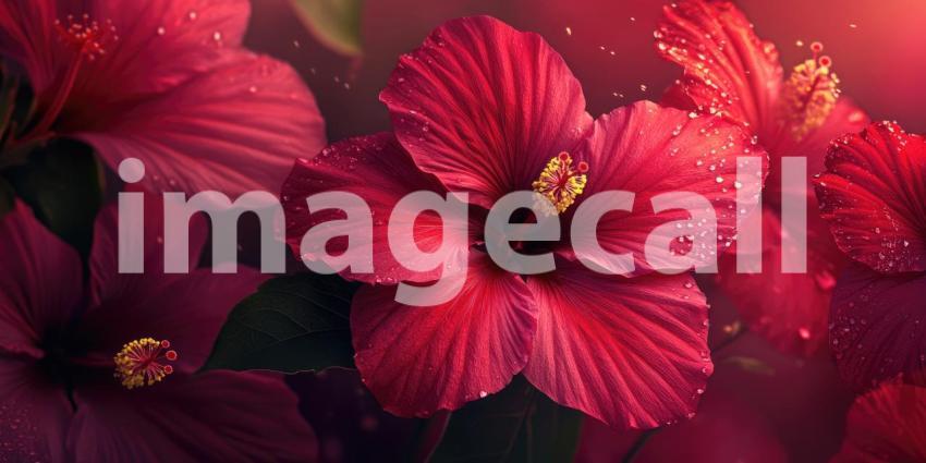 Blooming Beauty: A Vibrant Display of Pink Hibiscus Flowers
