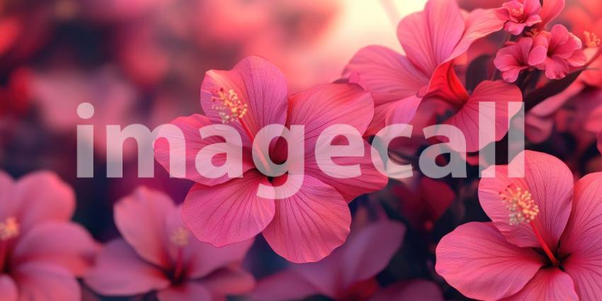 Blooming Beauty: A Vibrant Display of Pink Hibiscus Flowers