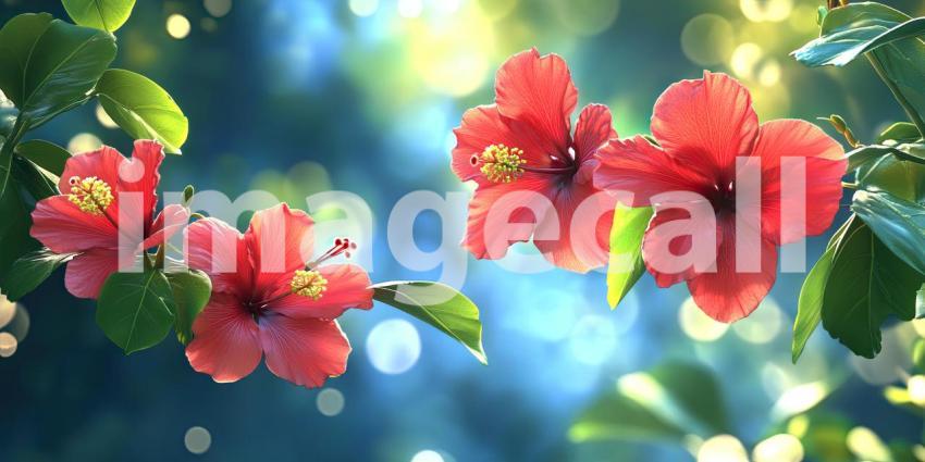 Blooming Beauty: A Vibrant Display of Pink Hibiscus Flowers