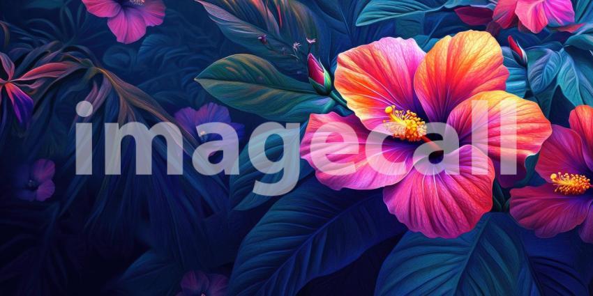 Blooming Beauty: A Vibrant Display of Pink Hibiscus Flowers