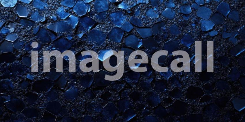 Shattered Surface: A Fractured Landscape of Deep Blue Hues