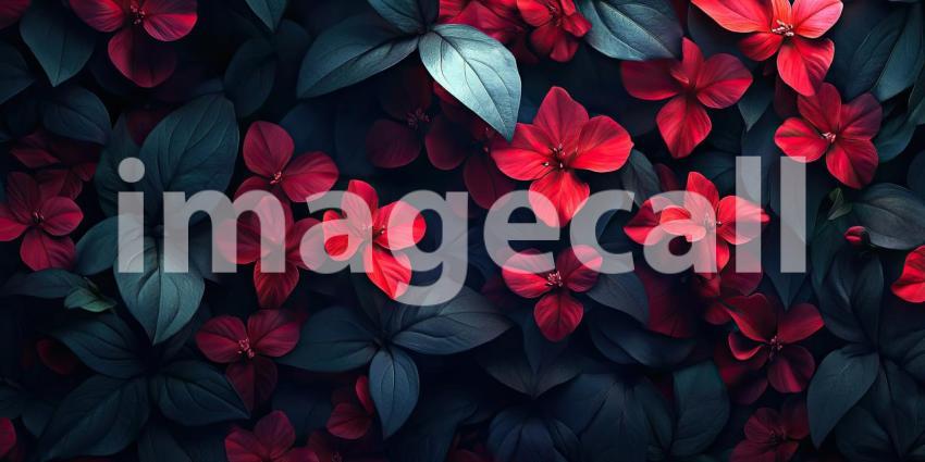 Crimson Carpet: A Lush Display of Vibrant Red Flowers