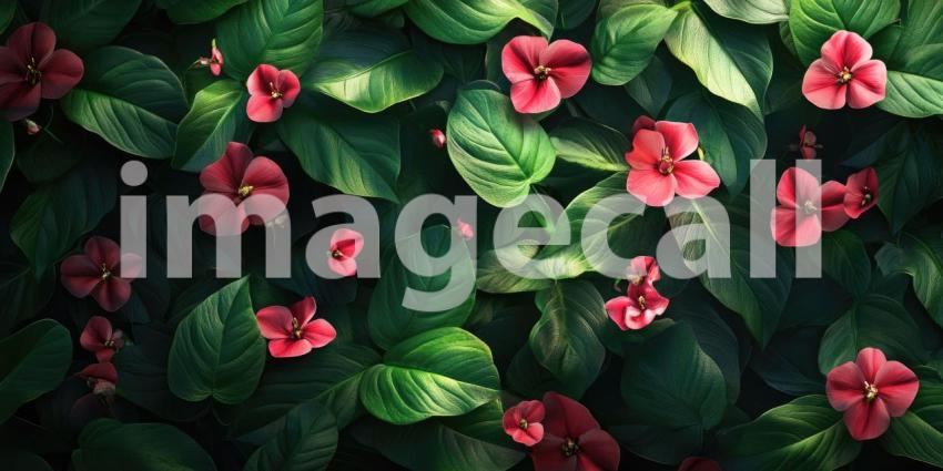 Crimson Carpet: A Lush Display of Vibrant Red Flowers