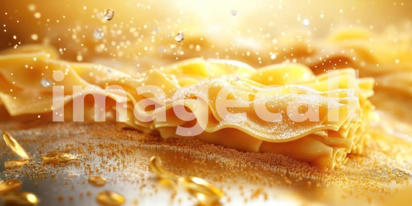 Golden Waves of Pasta, a Culinary Symphony of Texture and Flavor, Beckoning a Feast of Pure Delight.