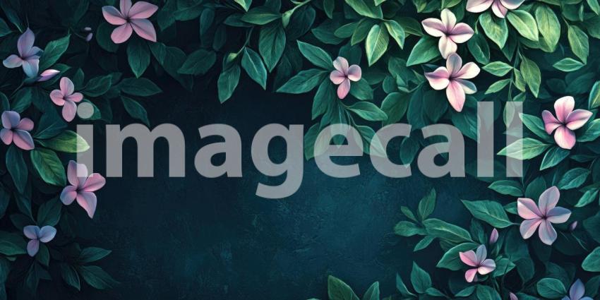 A Tapestry of Life: Delicate White Blossoms Emerge from a Sea of Lush Green Leaves, Creating a Breathtaking Floral Tapestry.