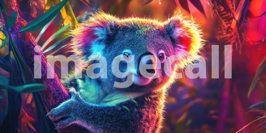 A Cheeky Smile and a Warm Embrace: This Adorable Koala Cub Seems to Invite Us into the Heart of the Australian Bush.