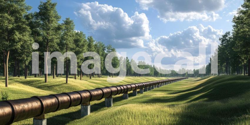 A Steel Serpent Through the Mountains: A Pipeline Winds Its Way Across a Rugged Landscape, Carrying Energy Across the Land.