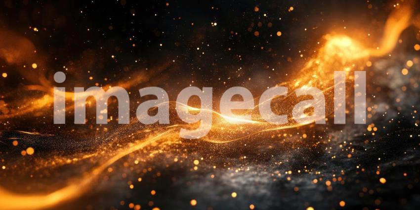 A Blaze of Glory: A Fiery Explosion Illuminates the Darkness, Leaving a Trail of Golden Sparks and Embers in its Wake.