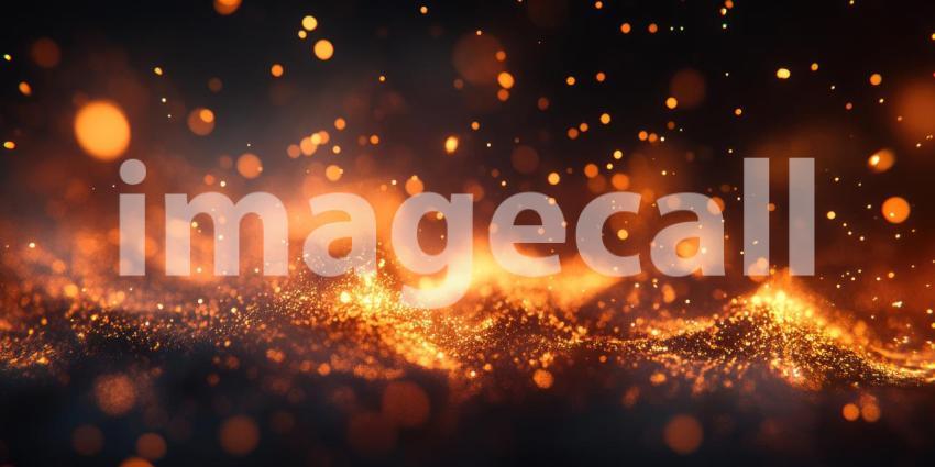 A Blaze of Glory: A Fiery Explosion Illuminates the Darkness, Leaving a Trail of Golden Sparks and Embers in its Wake.