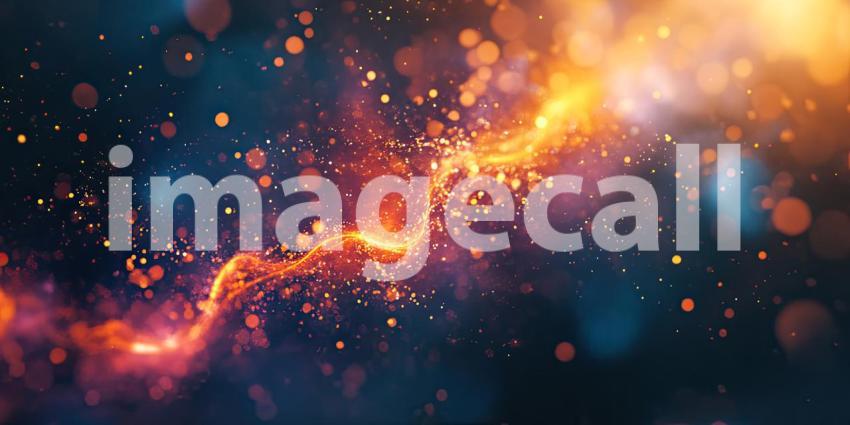 A Blaze of Glory: A Fiery Explosion Illuminates the Darkness, Leaving a Trail of Golden Sparks and Embers in its Wake.