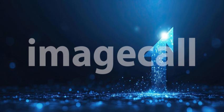 The Digital Frontier: A Glowing Arrow of Progress Cuts Through the Matrix of Code, Guiding Us into the Future of Technology.