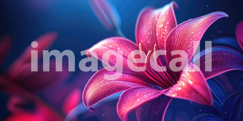 Sunlight's Embrace: A Delicate Lily, Bathed in Golden Light, Unfurls its Petals, Speckled with Sunlight's Kiss.