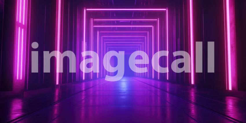A Neon Odyssey: A Futuristic Passageway Shimmers with Pulsating Lights, Inviting Exploration into the Unknown.