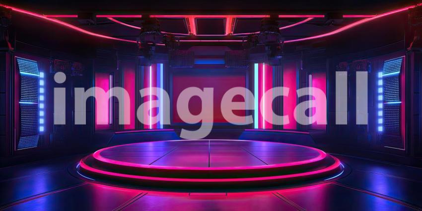 A Neon Odyssey: A Futuristic Passageway Shimmers with Pulsating Lights, Inviting Exploration into the Unknown.