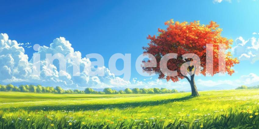 Tranquil Waterscape: A Serene Lake Reflects the Sky and Surrounding Hills