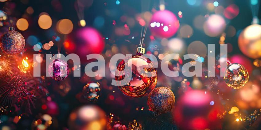 A Winter Wonderland: A picturesque town square comes alive with the magic of Christmas, adorned with twinkling lights, a majestic tree, and a blanket of fresh snow.