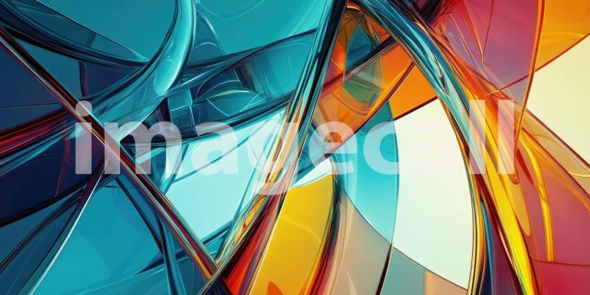 A Kaleidoscope of Curves: A mesmerizing interplay of vibrant colors and fluid forms creates a dynamic and abstract visual experience.