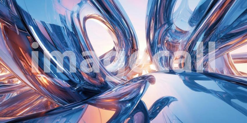 A Kaleidoscope of Curves: A mesmerizing interplay of vibrant colors and fluid forms creates a dynamic and abstract visual experience.