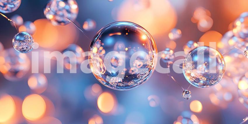 Molecular Connections: A network of interconnected spheres, representing the intricate dance of molecules and the building blocks of life.