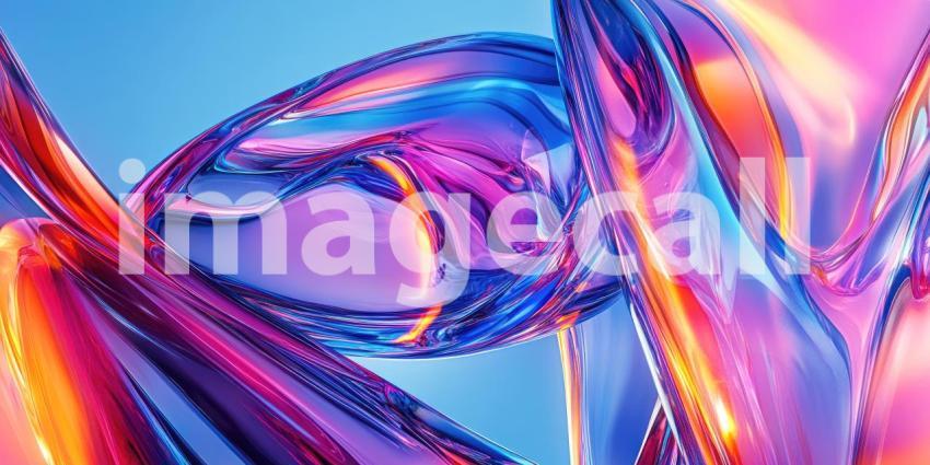 Fluid Symphony: A vibrant dance of abstract forms, where colors intertwine and shapes morph, creating a mesmerizing visual spectacle.