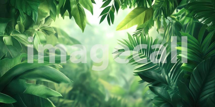 A Tapestry of Green: A lush tapestry of vibrant leaves, bathed in sunlight, creates a mesmerizing scene of tranquility and natural beauty.