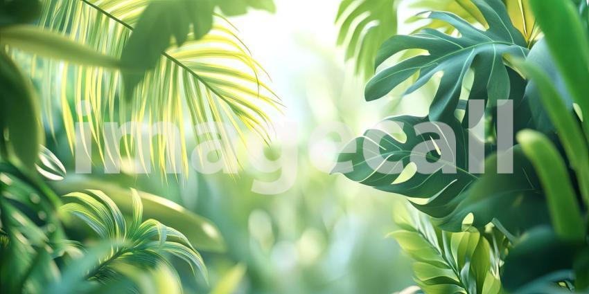 A Tapestry of Green: A lush tapestry of vibrant leaves, bathed in sunlight, creates a mesmerizing scene of tranquility and natural beauty.