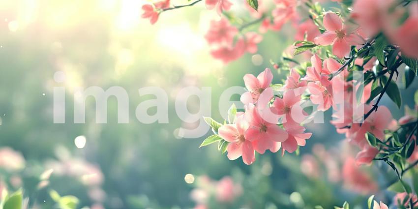 A Rose-Colored World: A symphony of delicate blooms, bathed in warm sunlight, creates a magical garden where beauty reigns supreme.