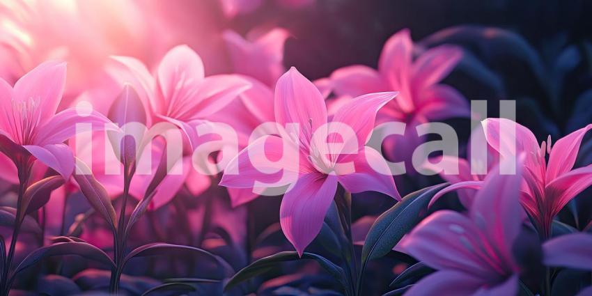 A Rose-Colored World: A symphony of delicate blooms, bathed in warm sunlight, creates a magical garden where beauty reigns supreme.