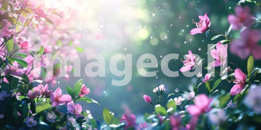 A Rose-Colored World: A symphony of delicate blooms, bathed in warm sunlight, creates a magical garden where beauty reigns supreme.