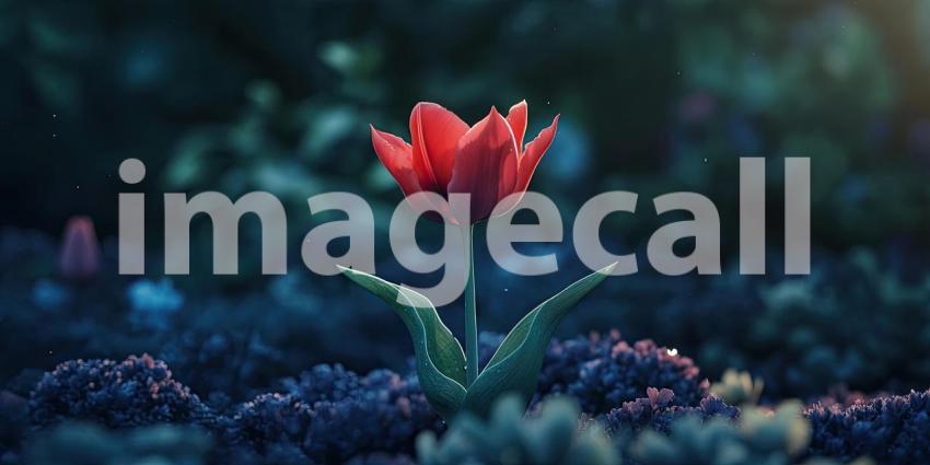 A Field of Dreams: A vibrant field of tulips, bathed in the warm glow of the setting sun, creates a breathtaking spectacle of color and natural beauty.