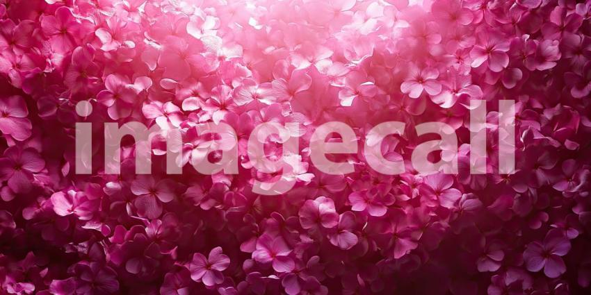 A Tapestry of Blossoms: Delicate pink flowers, bathed in a soft, ethereal light, create a mesmerizing tapestry of color and texture, evoking a sense of springtime wonder.